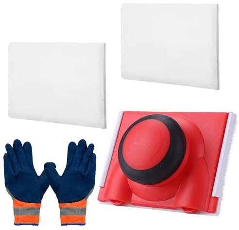 Outil de Coupe Bordure de Peinture,Outil De Peinture Des Bords,Avec 2 Tampons de Rechange,1 paire de gants,Pinceau de peinture à la main pour mur,plafond,porte