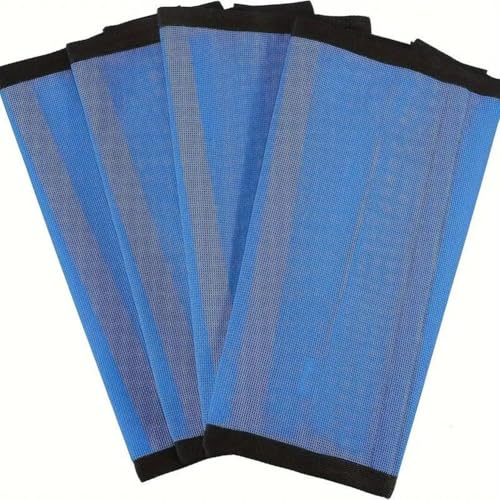 Xptieeck 4-Teiliges Pferdegamaschen-Set, 4er-Set, Leggings für Pferde, Beinwickel, Sporttraining, Professionelles Zubehör, Blau