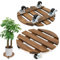 Porte Plante a roulettes, Lot de 2 Support Plante Roulette 30x30cm, Supports de Pots de Fleurs à roulettes, Plateau a Roulette Capacité de 100KG, Plateau Roulant pour Extérieur à Intérieur