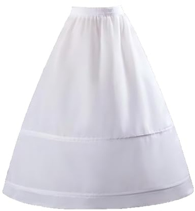 RULTA Women A-Line white Full Length Hoops Crinoline Petticoat Underskirt for Wedding Dress Ball Gown