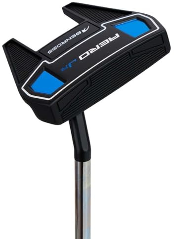 Benross Aero Blue Age 9–12 Right Hand Junior Putter | Semi‑Mallet Design | Perimeter Weighted | Alignment Aid | Soft Grip