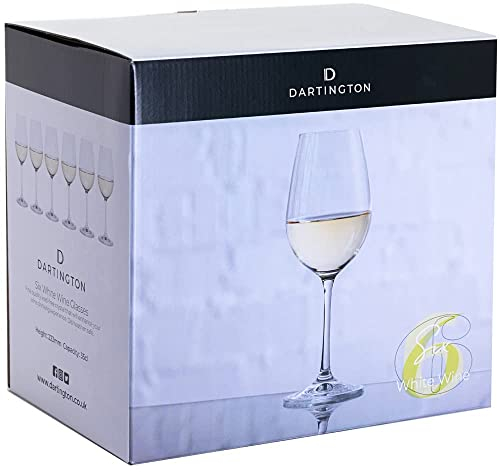 Juego de 6 copas de vino blanco, de Dartington Crystal