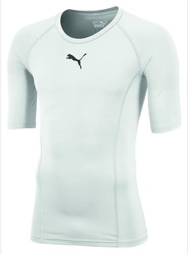 PUMA Mixte Enfant Liga Baselayer Tee Jr Sous-vêtement Fonctionnel, Puma White, 164 EU