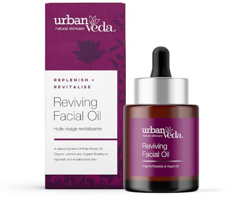 Urban Veda Reviving Facial Oil |Collagen Face Oil |For Mature, Tired & Wrinkled Skin|Squalane oil, Organic Rosehip Oil and Shatavari Oil| Anti Aging & Anti Wrinkle |Face Bio oil | Vitamin E Oil |30 ML