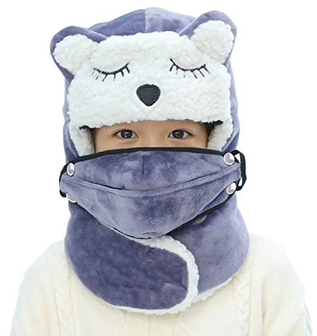 YJZQ - Cappellino invernale da bambino, impermeabile, per bambini, per sci, escursionismo, montagna, antivento, neve, freddo