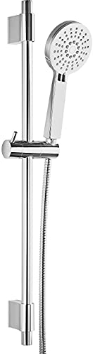 BadeStern Dusche: Brausestangen-Set mit Handbrause & Edelstahl-Schlauch, 3 Strahlarten (Duschset, Duscharmatur, Duschhalterung)