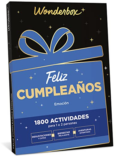 WONDERBOX - Caja regalo - ¡Feliz cumpleaños! emoción | 1 actividad a elegir - Más de 1800 experiencias - Degustación, bienestar o aventura