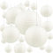 Jangostor 20 Pezzo Bianco Sporco Lanterna di Carta Lanterna di Carta Rotonda, 15 CM, 20 CM, 25 CM, 30 CM Diverse Dimensioni Lanterne di Carta Appese per Matrimonio Feste di Compleanno Giardino