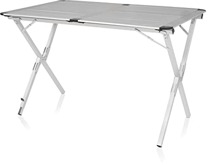 Campart table de camping pliable Louisiana - Pour 4 personnes - Supporte jusqu'à 30 kg - Sac de rangement inclus
