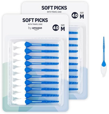 By Amazon Scovolini morbidi, misura normale, confezione da 80, Blu