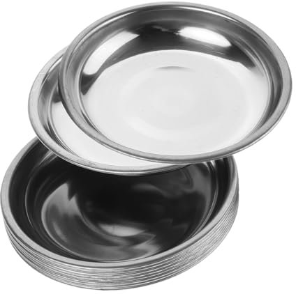 PRETYZOOM Set Di 10 Mini Ciotole Rotonde Compatte in Acciaio Inossidabile Per Condimenti Salse Piatti Colorati 3 Pollici Per Intingere