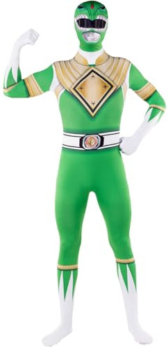 Funidelia Power Ranger grün Ganzkörperkostüm für Herren und Damen, Offizielle Lizenz, Größe L Film und Serien, Superhelden - Verkleidung für Erwachsene für Partys, Karneval und Halloween