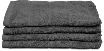 Sedalinne - Pack de 4 Paños de Cocina 45x45 cm, 100% Algodón 450 g/m² con Colgador - Gris Oscuro