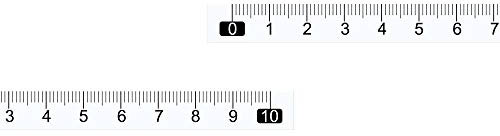 sourcing map 10 Pcs Adhesive Backed Tape Measure 10cm Left to Right Read Measuring Tapes Stick on Workbench Ruler (White)