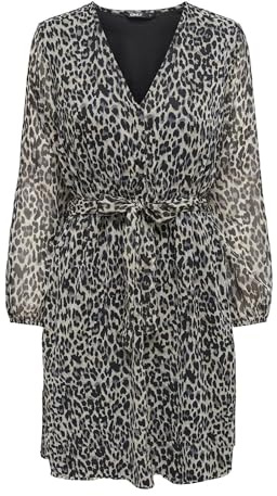 Only Femme Onlcera 3/4 Short Dress WVN Noos Robe, Pumice Stone, XL EU