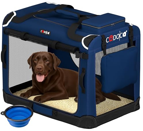 CADOCA® Trasportino Cane & Gatto XXL 92x64x64cm Box Animali Domestici Media Grande Taglia Viaggio Gabbia Trasporto Traspirante