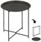 SILKMARKS® Beistelltisch für In- und Outdoor - Klappbarer Gartentisch 2. Wahl - Terrassentisch in vielen schönen Farben - Grilltisch Kaffeetisch (Schwarz)
