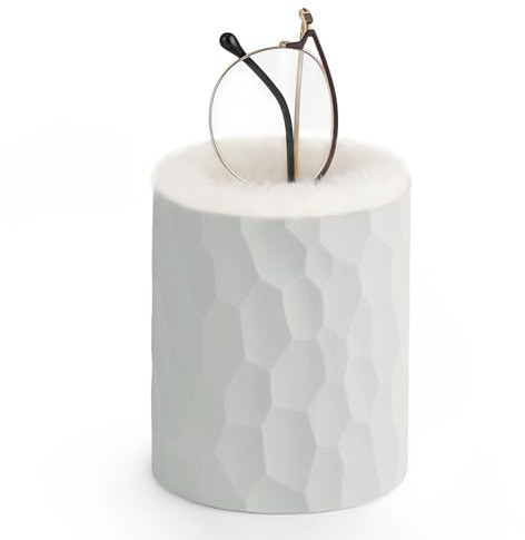 Mkono Support de lunettes doublé en peluche - Support de protection anti-rayures, gris, taille unique