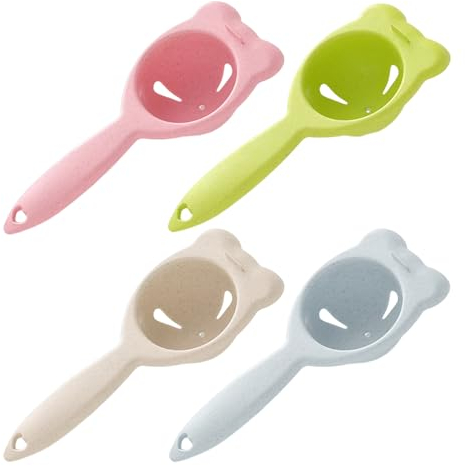 4 separatori uova, separatore uova, tuorlo d'uovo, filtro proteico, filtro proteico, strumento di estrazione dell'uovo da cucina, separatore tuorlo d'uovo
