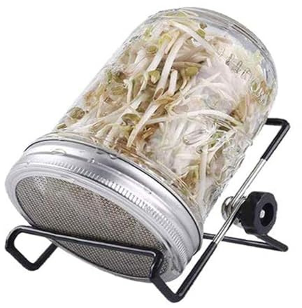 Groddningskit glasburk | frön startbricka grodddar murarburkar med skärmlock | frö grodddburk | bred mun murare burkar | groddar odling kit för att äta, alfalfa, mungböna