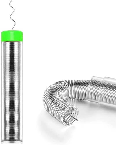 Soldadura de 0,8 mm, sin plomo con núcleo de colofonia, estaño de soldadura con fundente 5 g, alambre de soldadura para la reparación y el bricolaje de componentes electrónicos de soldadura eléctrica