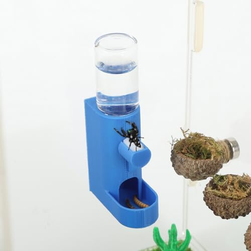Daerky Wasserspender für Kleintiere, magnetischer Futterspender zum Aufhängen und versteckte Höhle – Zubehör für springende Spinnen, Wolfspinnen, Mantisen, Baumtiere und andere kleine Kreaturen – 5 ml