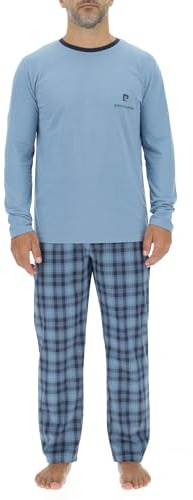 Pierre Cardin Underwear Homme Pca/1/Enl/226 Ensemble De Pijama, Bleu Clair/Bleu, XXL EU