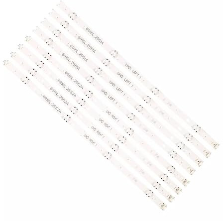 NXVASKEIP Barra di retroilluminazione a LED 1/3TV for LG 49UH6500 6916L-2452A 6916L-2453A 6916L-2551A 6916L-2552A 49UH676V 49UH650V 49UH661V 49UH668V Barra luminosa(8PCS(1TV))