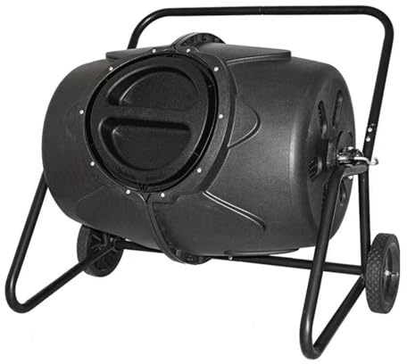 Cubo de compostaje grande para jardín, vaso móvil para abono con ruedas, perfecto para hojas de patio y residuos de cocina, fácil de usar e ideal para compostaje orgánico