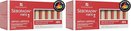 Seboradin Forte Fiale Siero Per La Crescita Dei capelli Per Donne Uomini Vitamine Estratti Naturali Per il Cuoio Capelluto 14 x 5,5 ML (Confezione da 2)