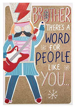 Hallmark Christmas Card for Brother - Rock 'n' Roll Nutcracker Design
