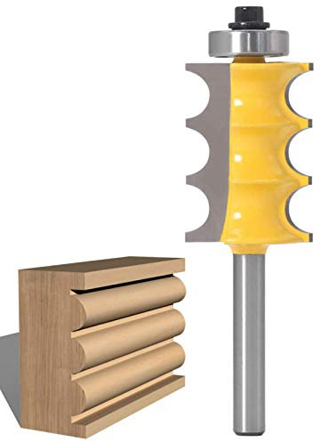 WSOOX 3/16-Inch Radius Triple Bead Furniture Trim & Molding Router Bit 1/4-Inch Shank