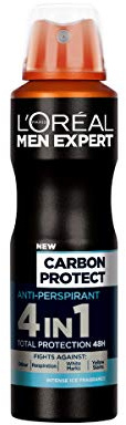 MEN EXPERT CARBON PROTECT 4W1 ANTI-PERSPIRANT DEZODORANT SPRAY