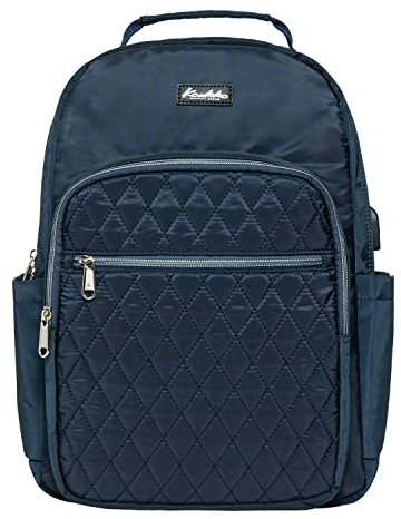 KAUKKO Handgepäck Rucksack mit LaptopFach 14 Zoll, Freizeit Rucksack, Wasserdichter Schultasche für Uni, Büro, Arbeit, 12L, Himmelblau-KS27