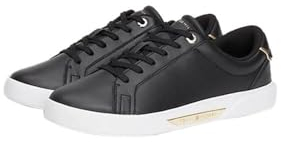 Tommy Hilfiger Damen Court Sneaker Schuhe, Schwarz (Black), 39