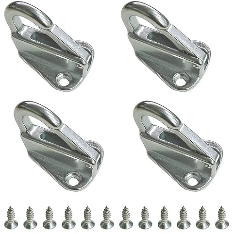 soujkooy 4 Pcs Fender Hanger Strong 316 Stainless Steel Safety Heavy Hook Fender Spring Hook Snap Attach Rope Boat Sail Tug Ship Marine Hardware Boats Accessories