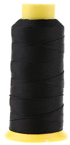 Fil à coudre en nylon collé haute résistance 210D/12 pour tapisserie extérieure – 200 mètres – Fil à coudre robuste pour cuir, toile, tente, sac à dos – Noir