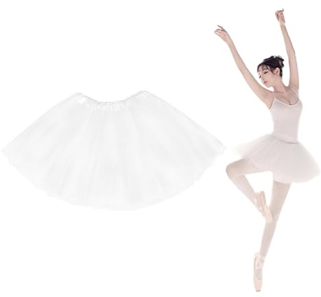 AWAVM Ballet Tutu - Femme 3 Couches Pettiskirt Mini Robe de Tulle pour Déguisement, Danse, Fête et Costumes
