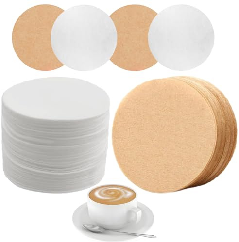 LIANRISES 800 Stück 64mm Kaffeefilter Rund für Aeropress Papierkaffee für Espresso Papierfilter, Ersatz, Einmalig