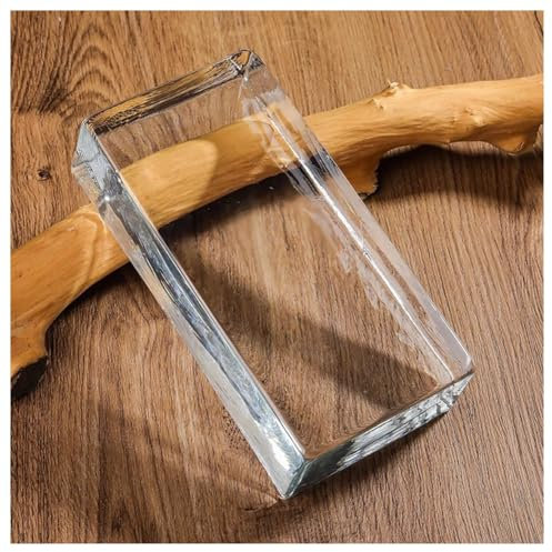 LXHELIVERY Clear Glass Brick Solid Glass Brick 1 Piece -Rectangular Solid Glass Brick - Used In Building Fields Such As Wall Partition,House Decoration(Clear-c)