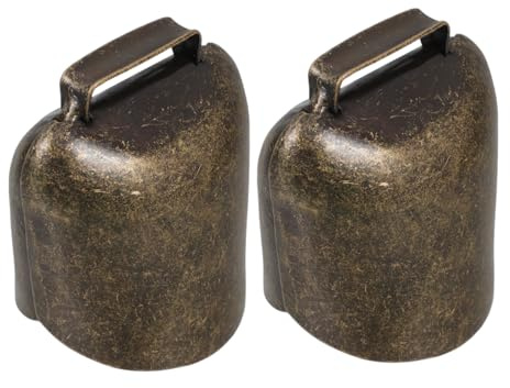 HIAKDOFT Campane in Ferro per Cavalli e Pecore 2 Pezzi, Dispositivo Anti-smarrimento per Animali da Fattoria, Decorazione Elegante per Casa e Azienda Agricola, Peso 62g