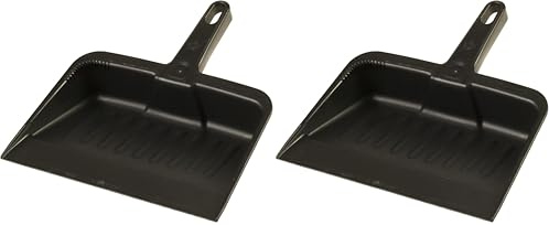 Rubbermaid Commercial Products Ramasse-Poussière Résistant 31 cm Gris Anthracite – Plastique Renforcé Idéal Débris Ménagers et Industriels – FG200500CHAR (Lot de 2)
