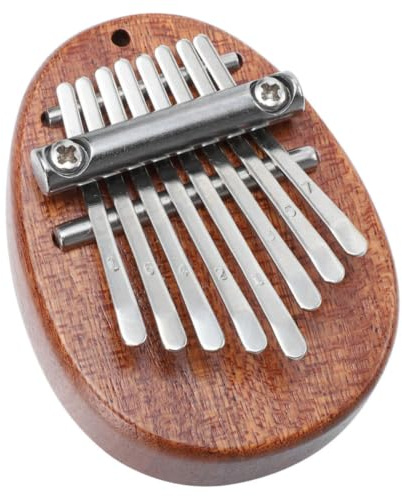 Kalimba Miniatura de Ocho Teclas, Piano de Pulgar Portátil | Madera y Acero Inoxidable, Instrumento Musical Ligero, Fácil de Transportar, para Adultos, Niños, Escenario o Decoración