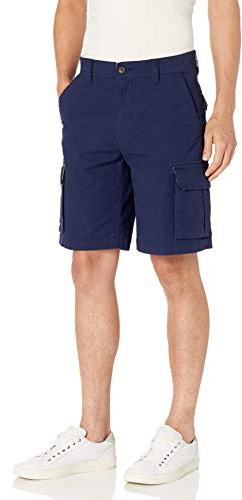 Amazon Essentials Short Cargo léger Ripstop Extensible pour Homme, 25,4 cm, Bleu Marine, Taille 34