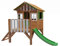 | MASGAMES Lollipop erhöhtes Kinderhaus aus Holz | mit passender Rutsche | Plattformhöhe 59,5 cm | behandeltes Holz | Grün