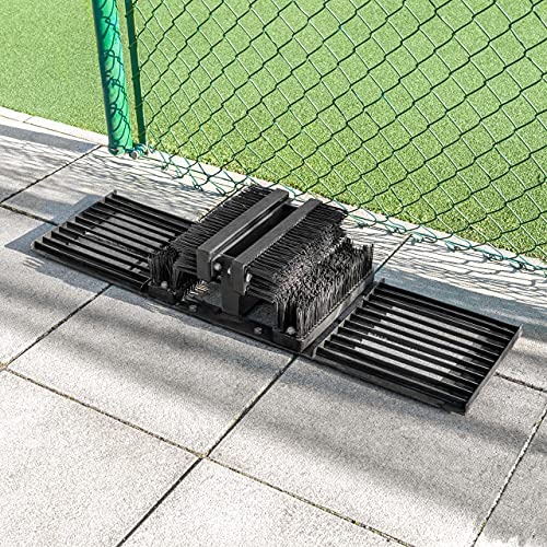 Socketed Boot Scraper With Grate - Durable Stiff Bristled Brush | Outdoor Shoe Cleaner | Perfect For Sports Clubs, Leisure Centres, Warehouses & More | Easy Installation
