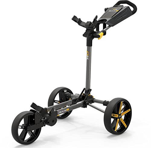 PowaKaddy Unisex DLX-Lite FF Push Cart Golf Trolley - Gun Metal - One Size