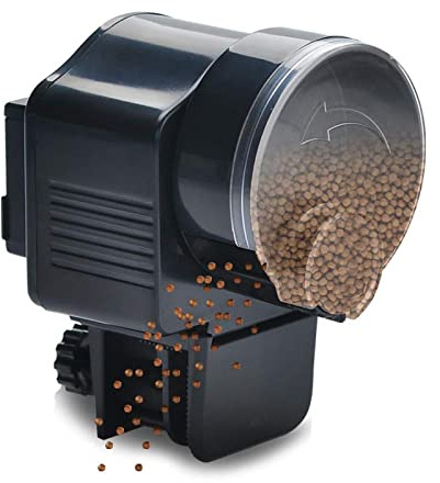 Stronrive Comedero Automático para Peces - Alimentador Eléctrico a Prueba de Humedad para Acuario y Pecera - Dispensador de Alimentos para Tanques
