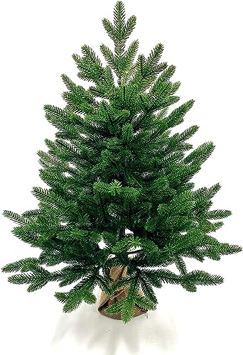 EveXmas- Adele- 75 cm- 100% Spritzguss - Künstlicher Weihnachtsbaum wie EIN echter - Tannenzweige aus 100% Polyethylen- Auf einem Metallständer- Aufbewahrungstasche im Lieferumfang enthalten