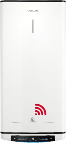 Ariston Calentador de agua eléctrico Velis Pro Dry WI-FI de 50 litros, súper compacto, color blanco 3100908